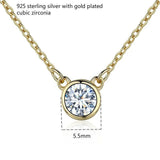 925 Silver London CZ Pendant Choker Necklace for Women