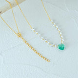 Zircon Necklace Silver Sapphire Heart Pendant Chain Wedding Jewelry