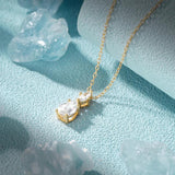925 Silver Water Droplet Pendant Necklace for Women