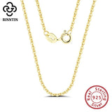 925 Sterling Silver Cable Link Chains Necklace for Women