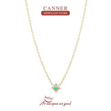Turquoise Necklace 925 Silver Collier Long Chain Wedding Jewelry