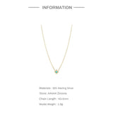 Turquoise Necklace 925 Silver Collier Long Chain Wedding Jewelry