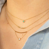 Turquoise Necklace 925 Silver Collier Long Chain Wedding Jewelry