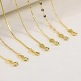 BOAKO 925 Silver Women's Necklaces Water-wave Beads Chain 40
