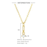 925 Silver Stone Pendant Necklaces for Women Wedding Jewelry