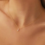 925 Silver Stone Pendant Necklaces for Women Wedding Jewelry