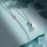 S925 Silver Water Droplet Pendant Necklace for Women