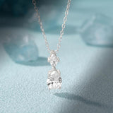 S925 Silver Water Droplet Pendant Necklace for Women