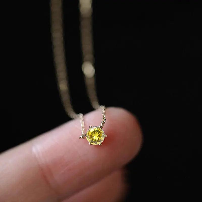 925 Silver Necklace For Women 18K Plated Clavicle Chain Jewelry