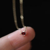 925 Silver Necklace For Women 18K Plated Clavicle Chain Jewelry