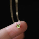 925 Silver Necklace For Women 18K Plated Clavicle Chain Jewelry