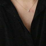 925 Silver Necklace For Women 18K Plated Clavicle Chain Jewelry