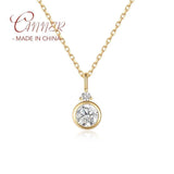 925 Silver Zircon Pendant Necklace Women Gift Jewelry Collares