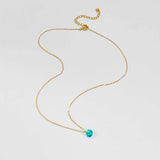 925 Silver Mint Green CZ Charm Pendant Necklace Crystal Hollow Fine Jewelry