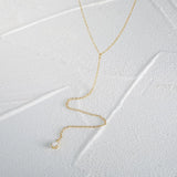 925 Silver Water Drop Clear CZ Zircon Necklaces for Women