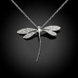 925 Silver Big Dragonfly Pendant Necklace 16-30 Inch Chain Jewelry