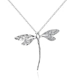 925 Silver Big Dragonfly Pendant Necklace 16-30 Inch Chain Jewelry