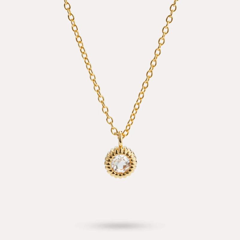 Diamond 925 Silver Necklace Initial Pendant Long Chain Wedding Jewelry