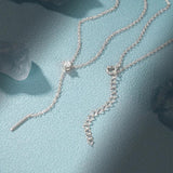 S925 Sterling Silver Adjustable Y-shaped Necklace for Women