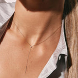 S925 Sterling Silver Adjustable Y-shaped Necklace for Women