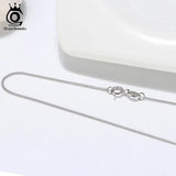 925 Sterling Silver Italian 1mm Side Chain Necklace Dainty Jewelry