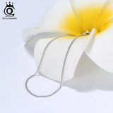 925 Sterling Silver Italian 1mm Side Chain Necklace Dainty Jewelry