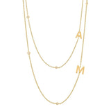 925 Silver Initial Necklace A-Z Name Choker Stackable Necklace