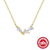 S925 Sterling Silver Zircon Pendant Necklace