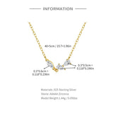 S925 Sterling Silver Zircon Pendant Necklace