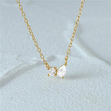 S925 Sterling Silver Zircon Pendant Necklace