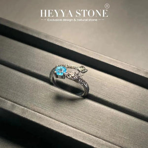Natural Topaz Ring 925 Silver Plated Fine Jewelry Classic Style