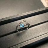 Natural Topaz Ring 925 Silver Plated Fine Jewelry Classic Style