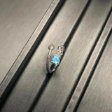 Natural Topaz Ring 925 Silver Plated Fine Jewelry Classic Style