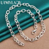 925 Silver Link Chain 18 Inch Necklace Men Women Wedding Party Jewelry