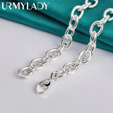 925 Silver Link Chain 18 Inch Necklace Men Women Wedding Party Jewelry