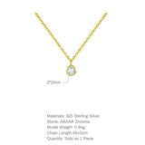 2-4mm Zircon Sterling Silver Choker Necklace Women Temperament DIY Jewelry