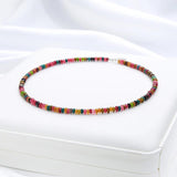 4MM Tourmaline Stone Choker Necklace 925 Sterling Silver Handwork Jewelry