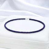 4MM Tourmaline Stone Choker Necklace 925 Sterling Silver Handwork Jewelry