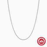 925 Sterling Silver Box Chain Necklace 18K Plated Choker