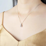 Natural Amethyst Infinity Pendant Necklace 925 Sterling Silver