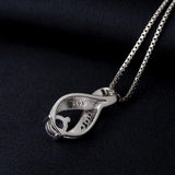 Natural Amethyst Infinity Pendant Necklace 925 Sterling Silver