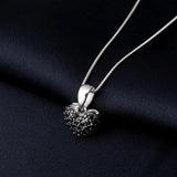 Potiy Heart Natural Spinel Pendant Necklace 925 Sterling Silver