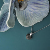Potiy Heart Natural Spinel Pendant Necklace 925 Sterling Silver