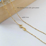 1mm Thin 925 Sterling Silver Serpentina Link Chain Necklace