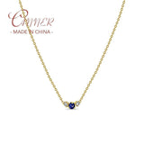 925 Silver Color Stone Pendant Necklace for Women