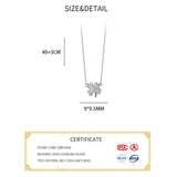925 Silver Zircon Clover Choker Necklace For Women