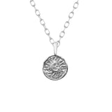 925 Silver Moon Necklace Women Vintage Sun Pendant Choker