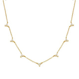 S925 Silver Mini Stone Stacked Clavicle Chain Pendant Necklaces