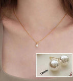 925 Sterling Silver Zircon Heart Necklace Pendant Chain Plated 14K Jewelry