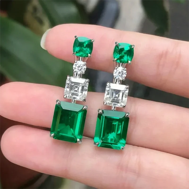925 Sterling Silver Diamond Earrings for Women - Wedding Jewelry Gift